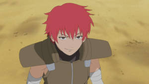 Smirking Red Haired Sasori Wallpaper