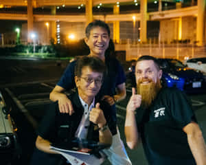 Smokey_ Nagata_with_ Friends_at_ Night Wallpaper