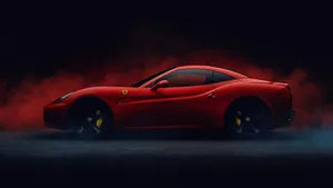 Smokey Red California 1366x768 Ferrari Hd Wallpaper