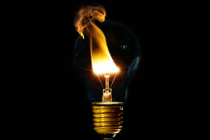 Smoking Incandescent Bulb Wallpaper