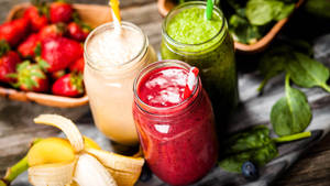 Smoothie In Jars Wallpaper