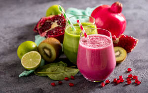 Smoothie Pomegranate Flavor Wallpaper