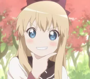 Smug Face Of The Cute Anime Against The Sakura Tree Wallpaper