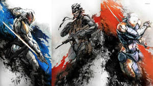 Snake And His Team Of Ninjas Ready For Action In Metal Gear Solid Wallpaper