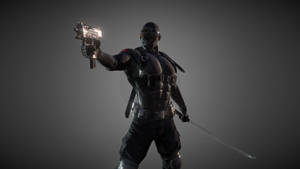 Snake Eyes Unmasked In Battle Stance Wallpaper