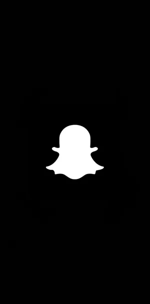Snapchat Logo Black Background Wallpaper