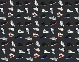 Sneaker Pattern In Variety Wallpaper