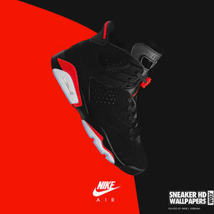 Sneaker Red Nike Air Jordan Vi Wallpaper