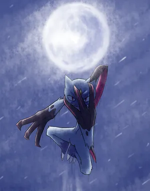 Sneasler Pokemon With Full Moon Wallpaper