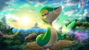 Snivy Basking In The Sun Wallpaper