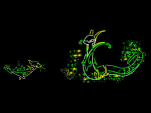 Snivy With Servine And Serperior Wallpaper