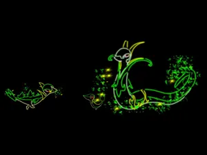 Snivy With Servine And Serperior Wallpaper