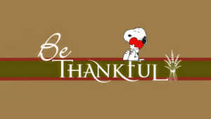 Snoopy Celebrates Thanksgiving With Charlie Brown Wallpaper