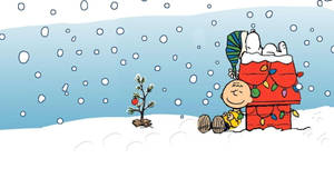 Snoopy Christmas Charlie Snow Wallpaper