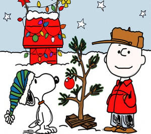 Snoopy Christmas Stars Wallpaper