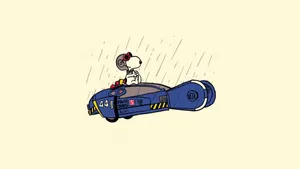 Snoopy Race Car Adventure Wallpaper
