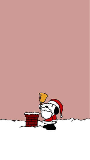 Snoopy Santa Chimneyi Phone Wallpaper Wallpaper