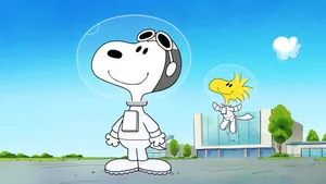 Snoopyand Woodstock Space Adventure Wallpaper