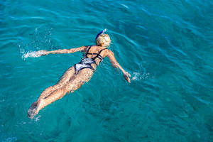 Snorkeling And Swimming Wallpaper