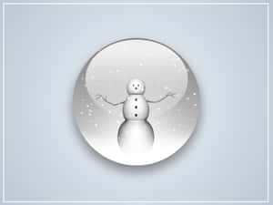 Snow Globe With Snowman Wallpaper