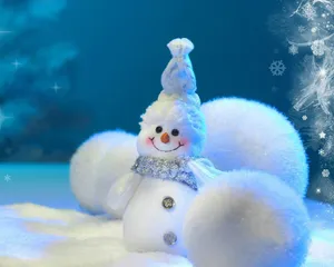 Snow Man Christmas Aesthetic Computer Wallpaper
