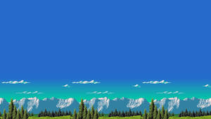 Snow Mountain 8 Bit Wallpaper