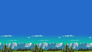 Snow Mountain 8 Bit Wallpaper