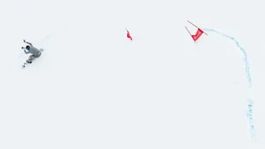 Snowboarding Top View Wallpaper