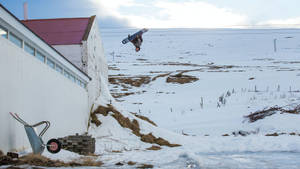 Snowboarding Upside Down Wallpaper