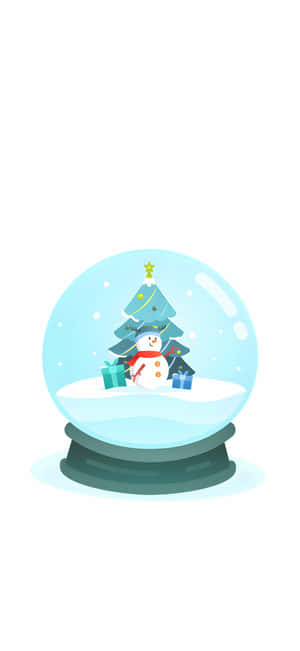 Snowman_ Snowglobe_ Christmas_ Decor Wallpaper