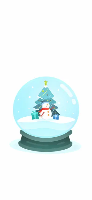 Snowman_ Snowglobe_ Christmas_ Decor Wallpaper