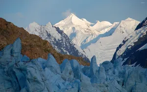 Snowy And Icy Mountain In Glacier Bay National Park Wallpaper