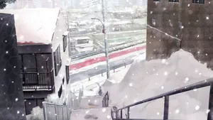 Snowy Anime Winter Scene Wallpaper