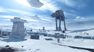 Snowy Hoth Landscape Wallpaper