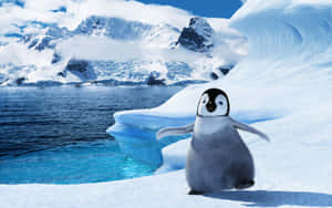 Snowy Landscape In Happy Feet Two Wallpaper