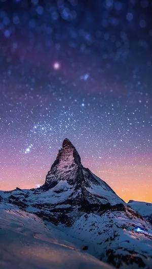 Snowy Mountain Galaxy Note 4 Wallpaper