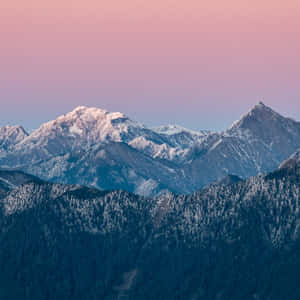 Snowy_ Mountain_ Peaks_at_ Twilight Wallpaper