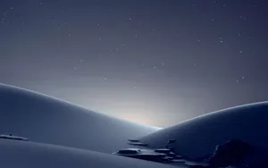 Snowy Night Scape Wallpaper Wallpaper