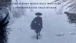 Snowy Samurai Path Contemplation Wallpaper