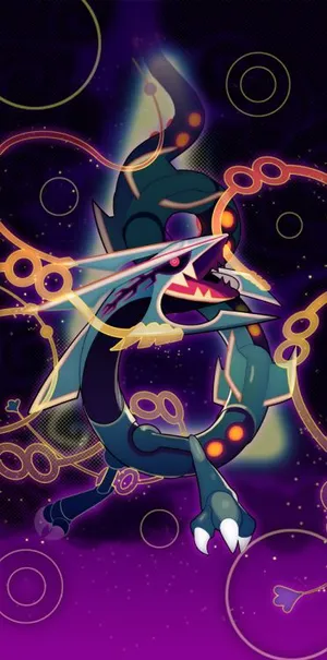 Soar With The Legendary Dragon - Rayquaza Wallpaper