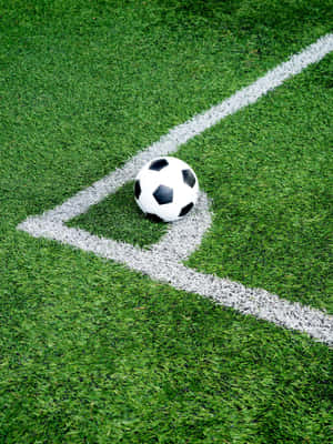 Soccer Ball Corner Kick Position Wallpaper