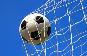 Soccer Ball In Net Goal Scored Wallpaper