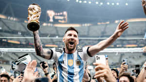 Soccer Champion Celebrationwith Trophy.jpg Wallpaper