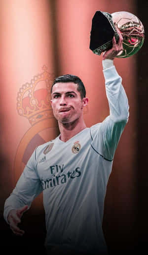 Soccer_ Champion_ Raising_ Trophy_ Lock Screen Wallpaper