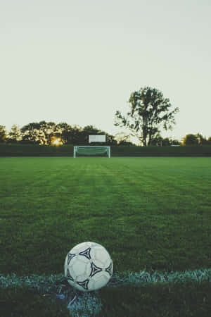 Soccer Field Dusk Goal View.jpg Wallpaper