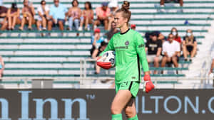 Soccer Goalkeeper Bella Bixby Action Shot Wallpaper