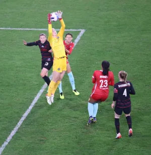 Soccer Goalkeeper Catch Action Wallpaper