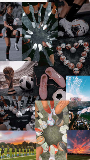 Soccer Inspired Collage Aesthetic.jpg Wallpaper