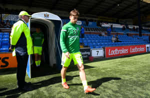 Soccer Player Exiting Tunnel Wallpaper