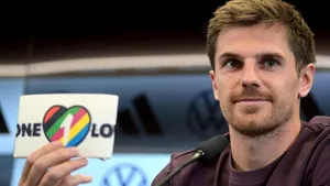 Soccer Player Promoting One Love Armband Wallpaper